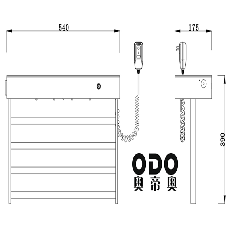 Matte Black Multifunctional Electric Towel Rack