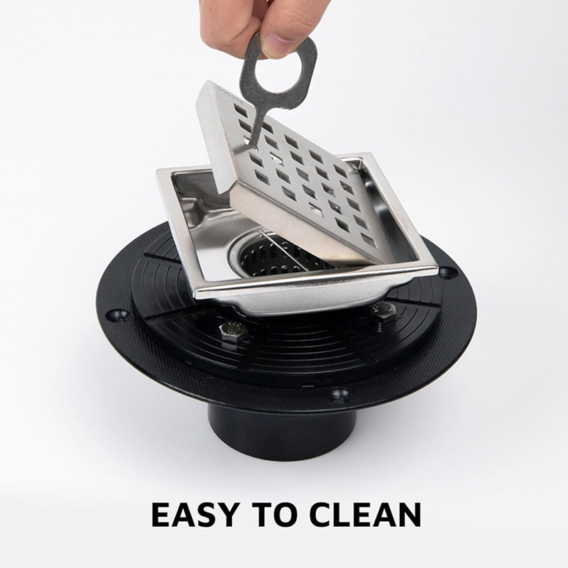 Brush Shower Drain With Flange