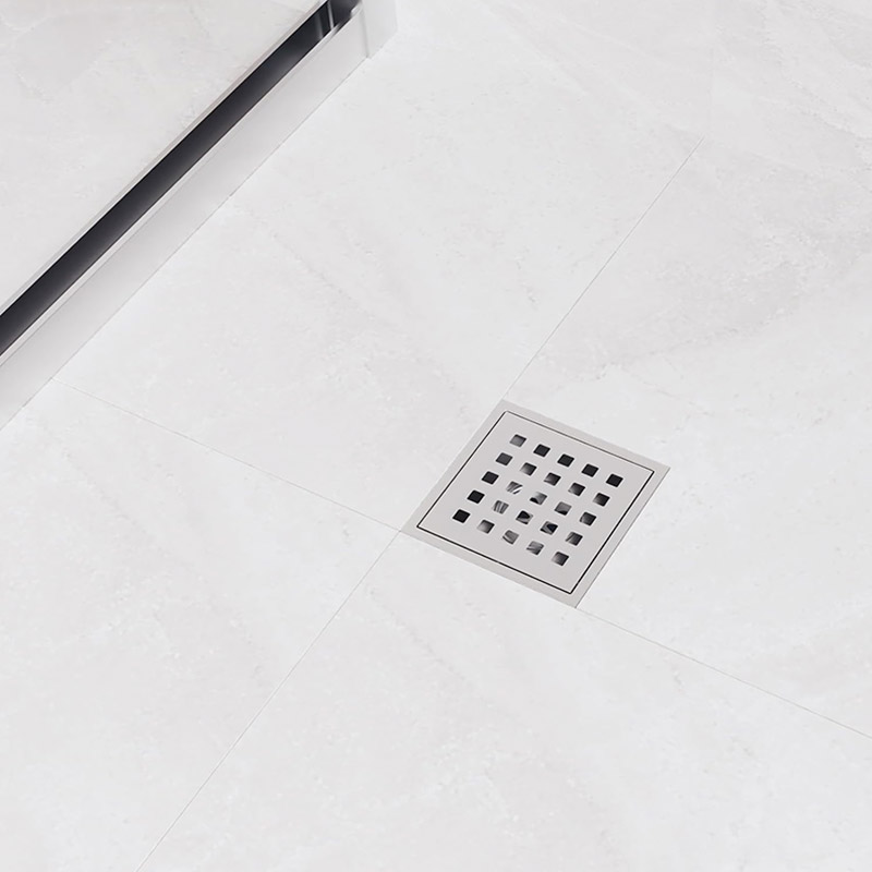 Brush Shower Drain With Flange