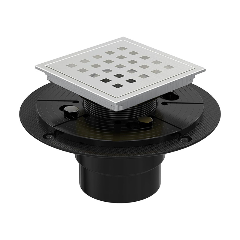 Brush Shower Drain With Flange