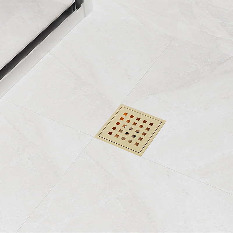 Brush Gold Stainless Steel Shower Drain Grate