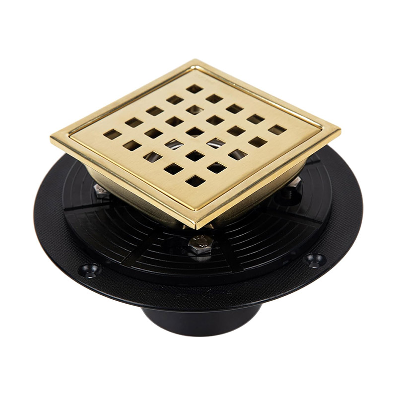 Brush Gold Stainless Steel Shower Drain Grate