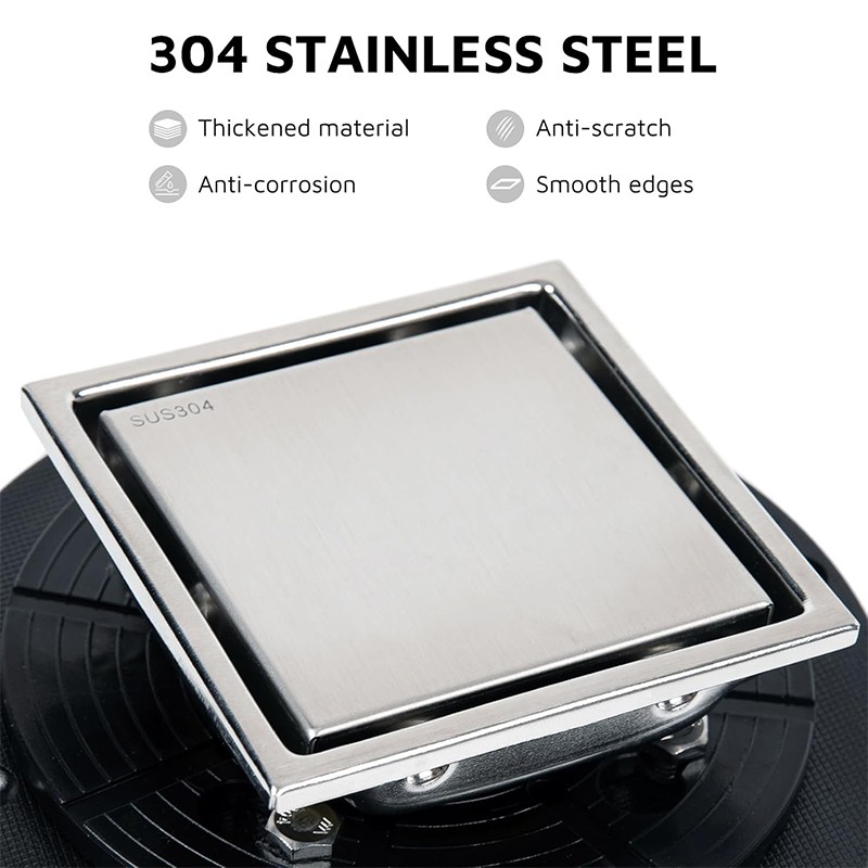 Brushed Anti Odor Shower Drain