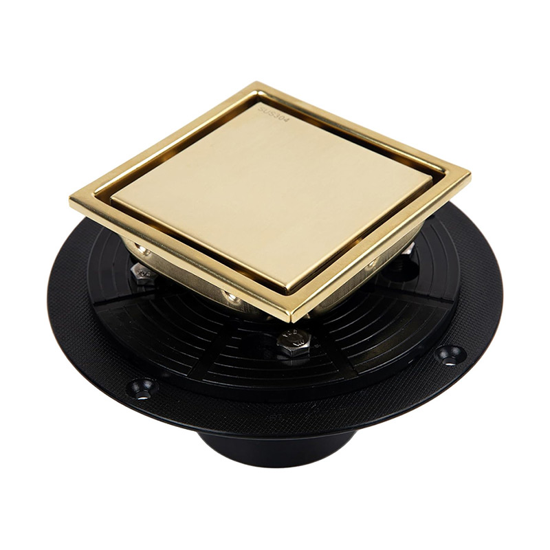 Brushed Gold Square Shower Drain
