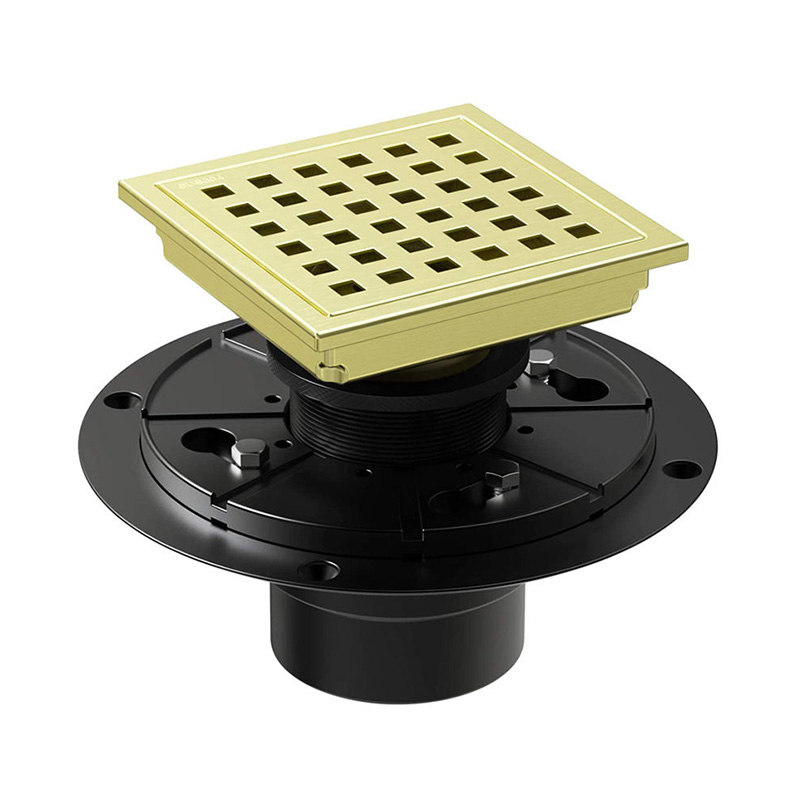 Brushed Gold Stainless Steel Shower Grate Drains