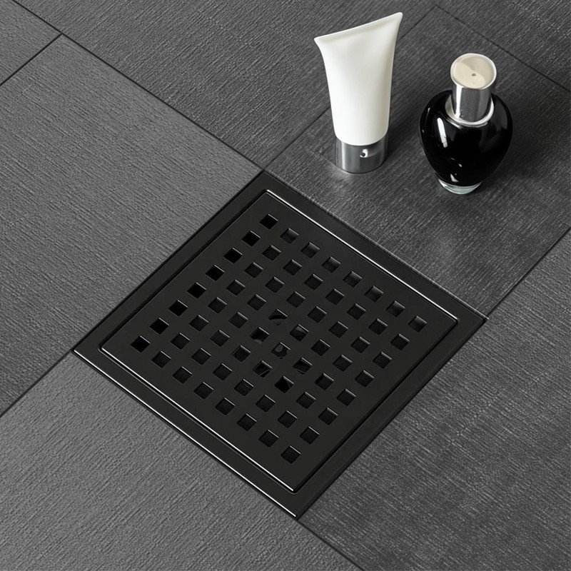 Black Floor Waste Grate