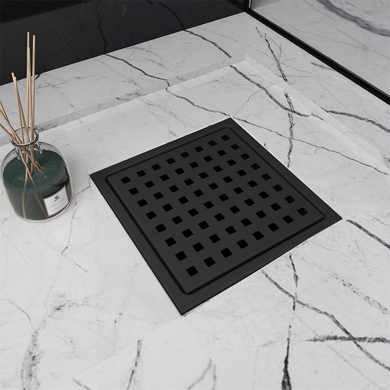Black Floor Waste Grate