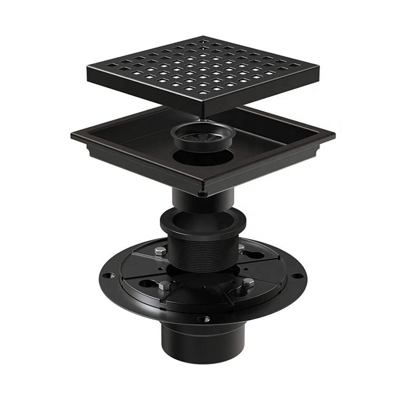 Black Floor Waste Grate