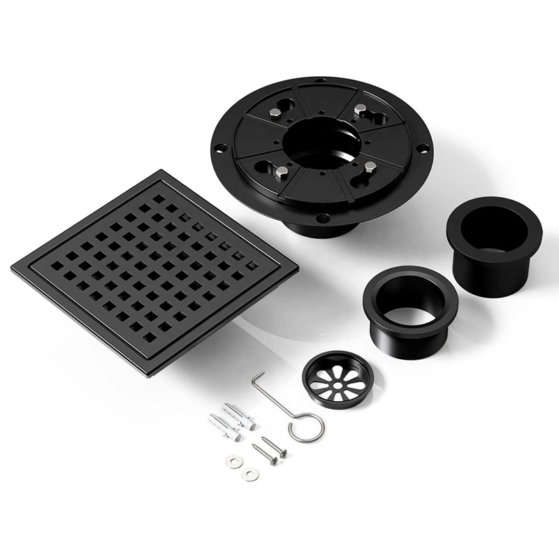 Black Floor Waste Grate