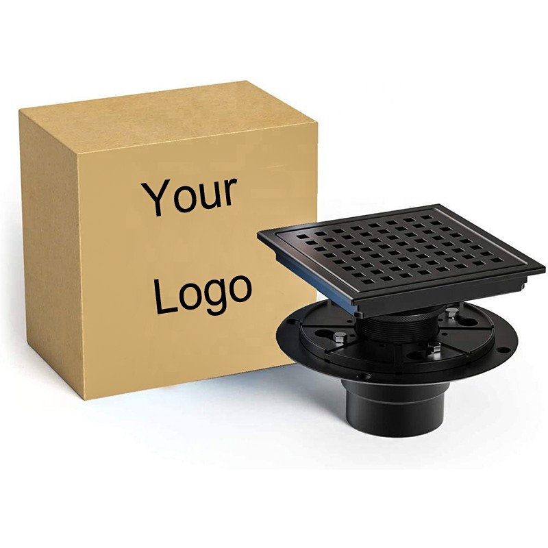 Black Floor Waste Grate