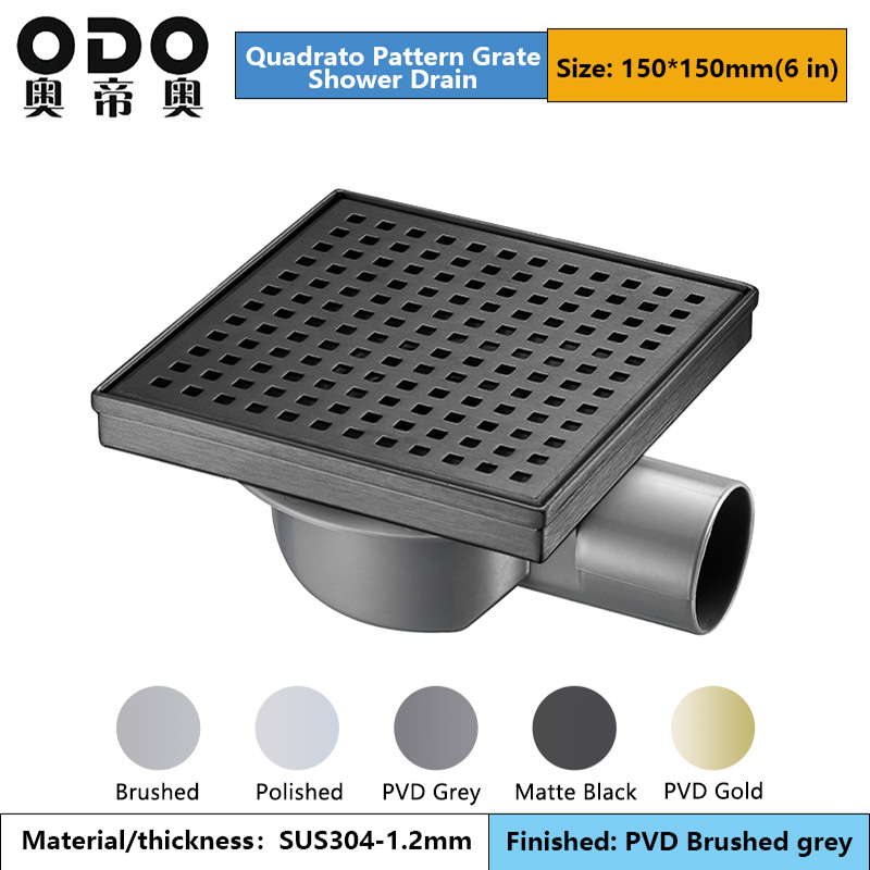 6 Inch Square Shower Floor Drain