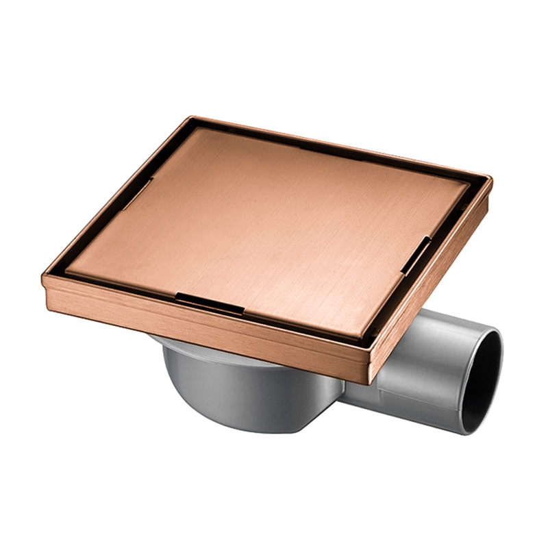 Rose Gold Square Tile Insert Drain