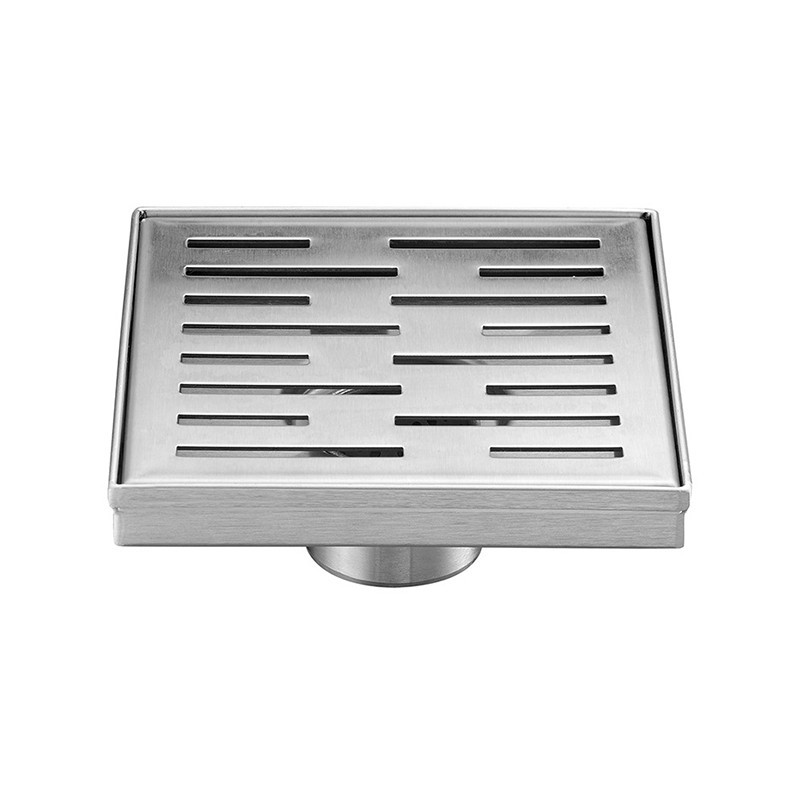Brushed Steel Square Shower Grate