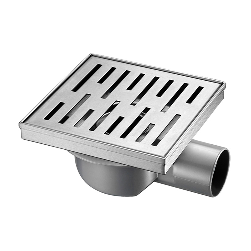 Brushed Steel Square Shower Grate