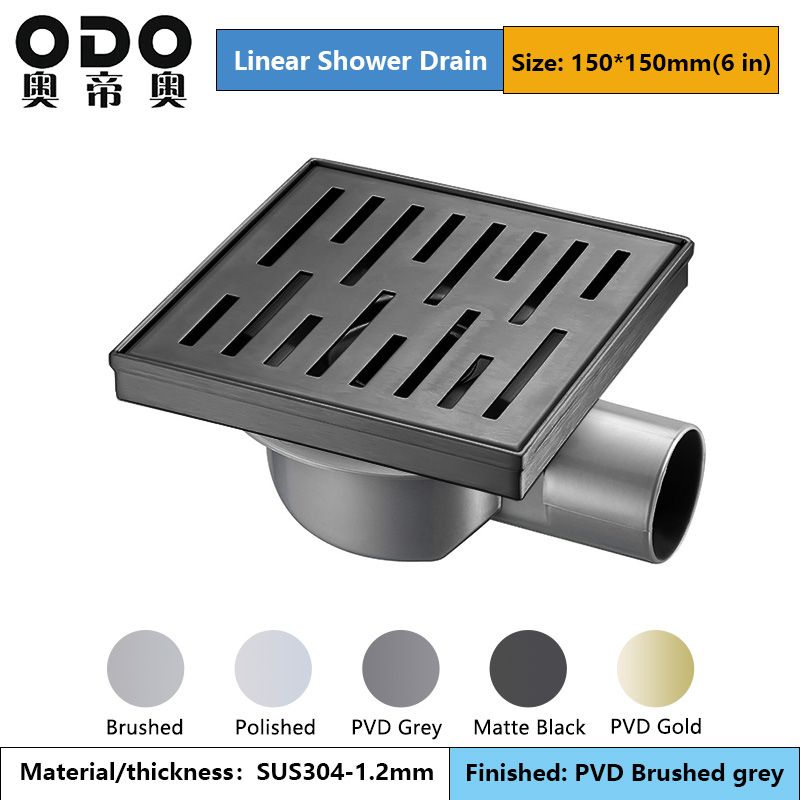 Grey Stainless Shower Grate