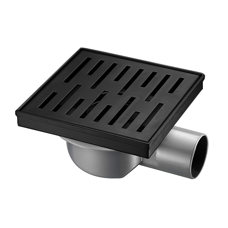 6 Inch Matte Black Shower Grate