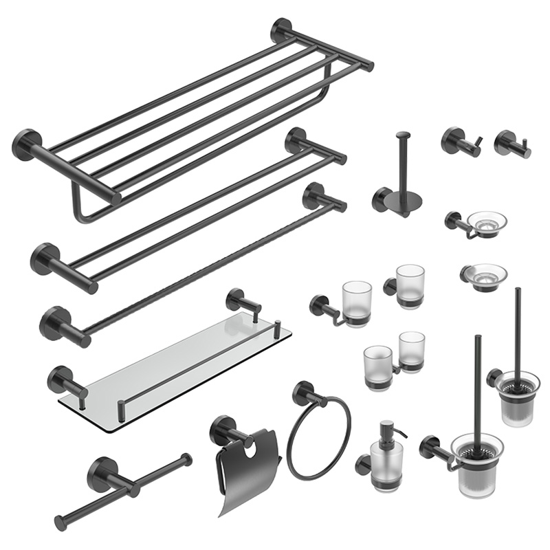 78 Series Gray Bathroom Accessories Set