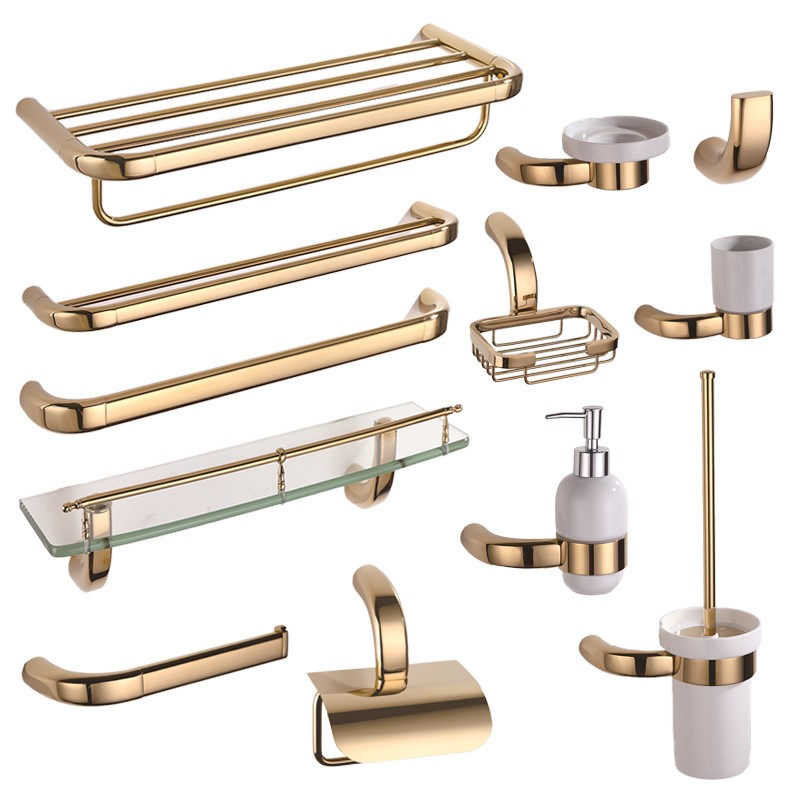 Y16 Series Burnished Gold Brass Bathroom Accessories Set