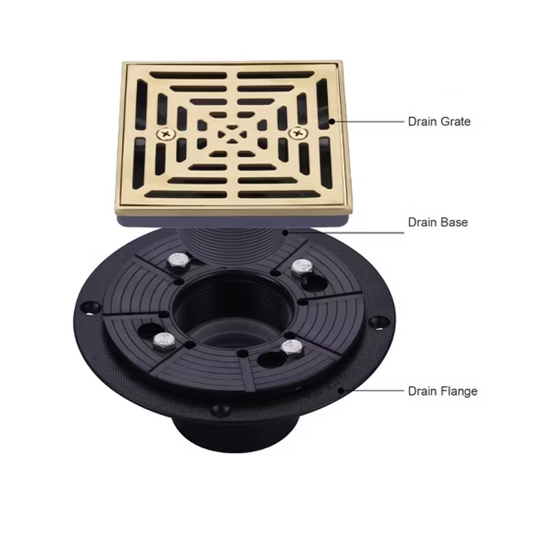4.5inch Square Anti-Odor Floor Drain