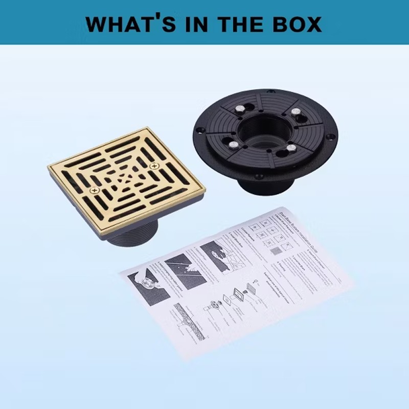 4.5inch Square Anti-Odor Floor Drain