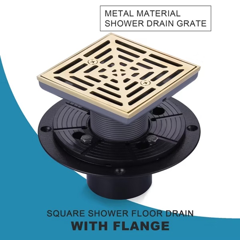 4.5inch Square Anti-Odor Floor Drain