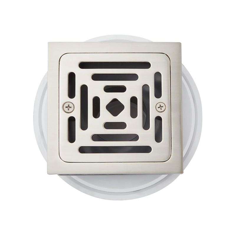 6.5inch Stainless Steel Brushed Nickel Square Shower Drain