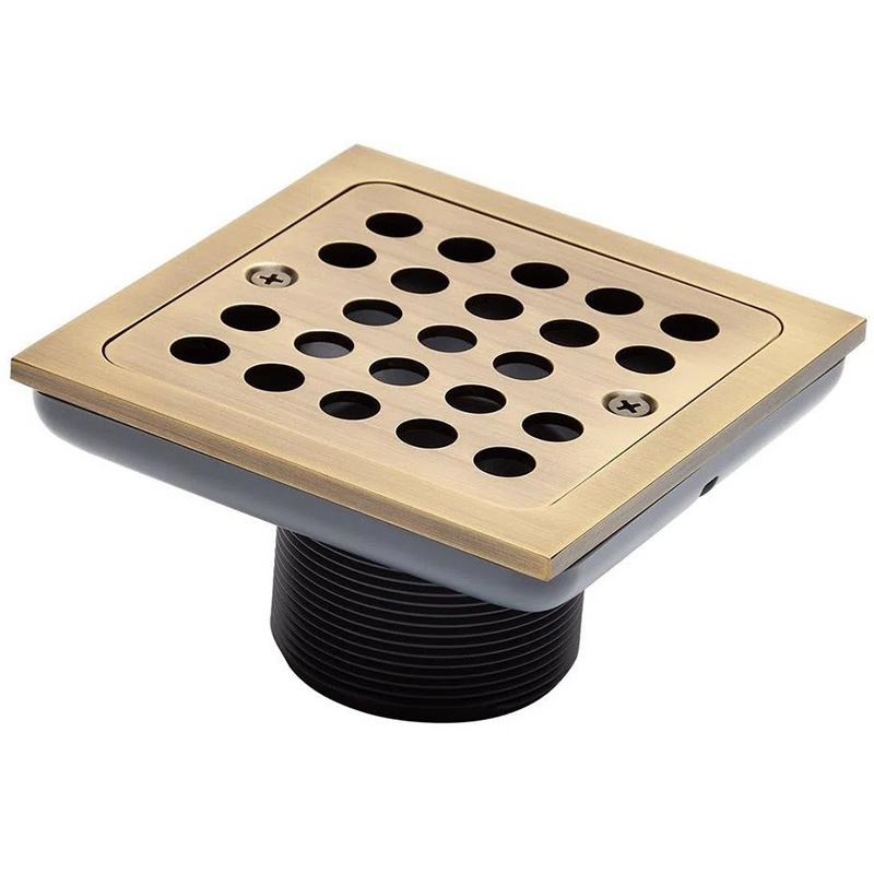 Gold Round Hole Stainless Steel Bathroom Floor Drain