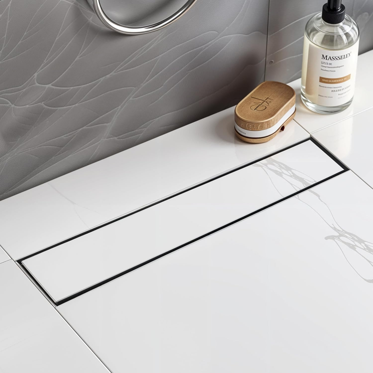 40cm Bathroom Linear Shower Drain Tile Insert