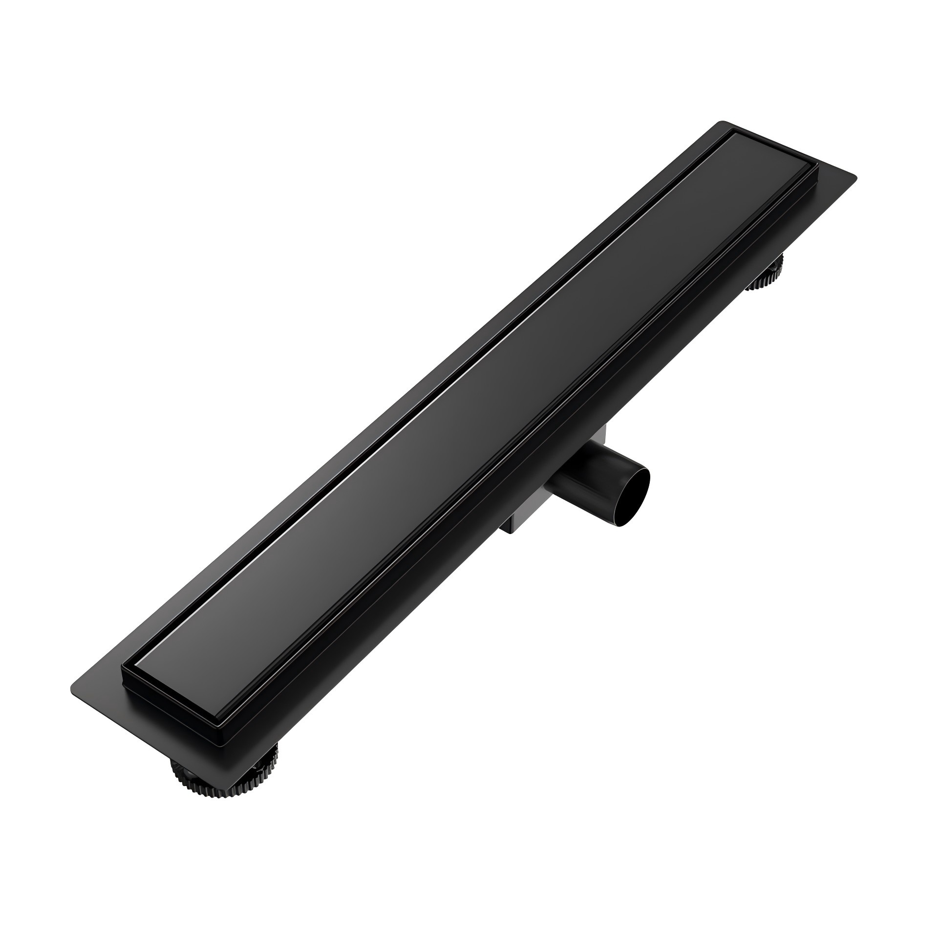 60cm Matte Black Shower Drain Kit