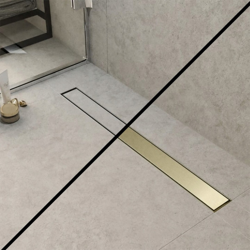 80cm Golden Hidden Shower Drain Wholesale Supplier