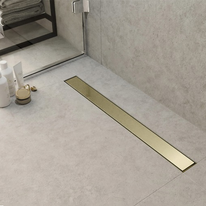 80cm Golden Hidden Shower Drain Wholesale Supplier