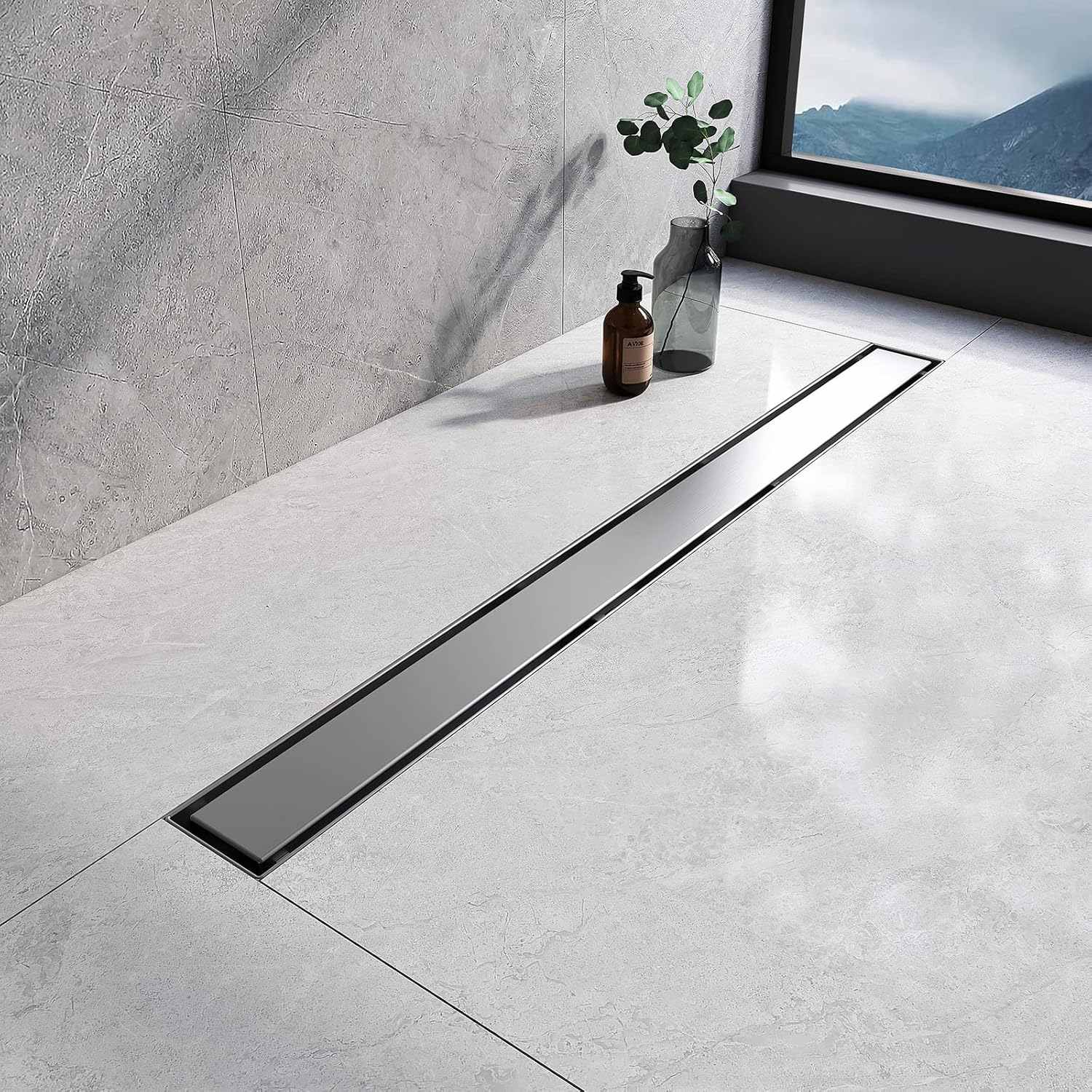 80cm Black Linear Shower Drain Bulk Supply