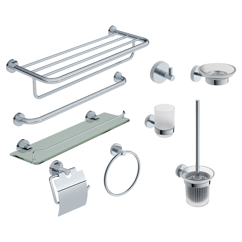 Chrome Bathroom Accessories Set